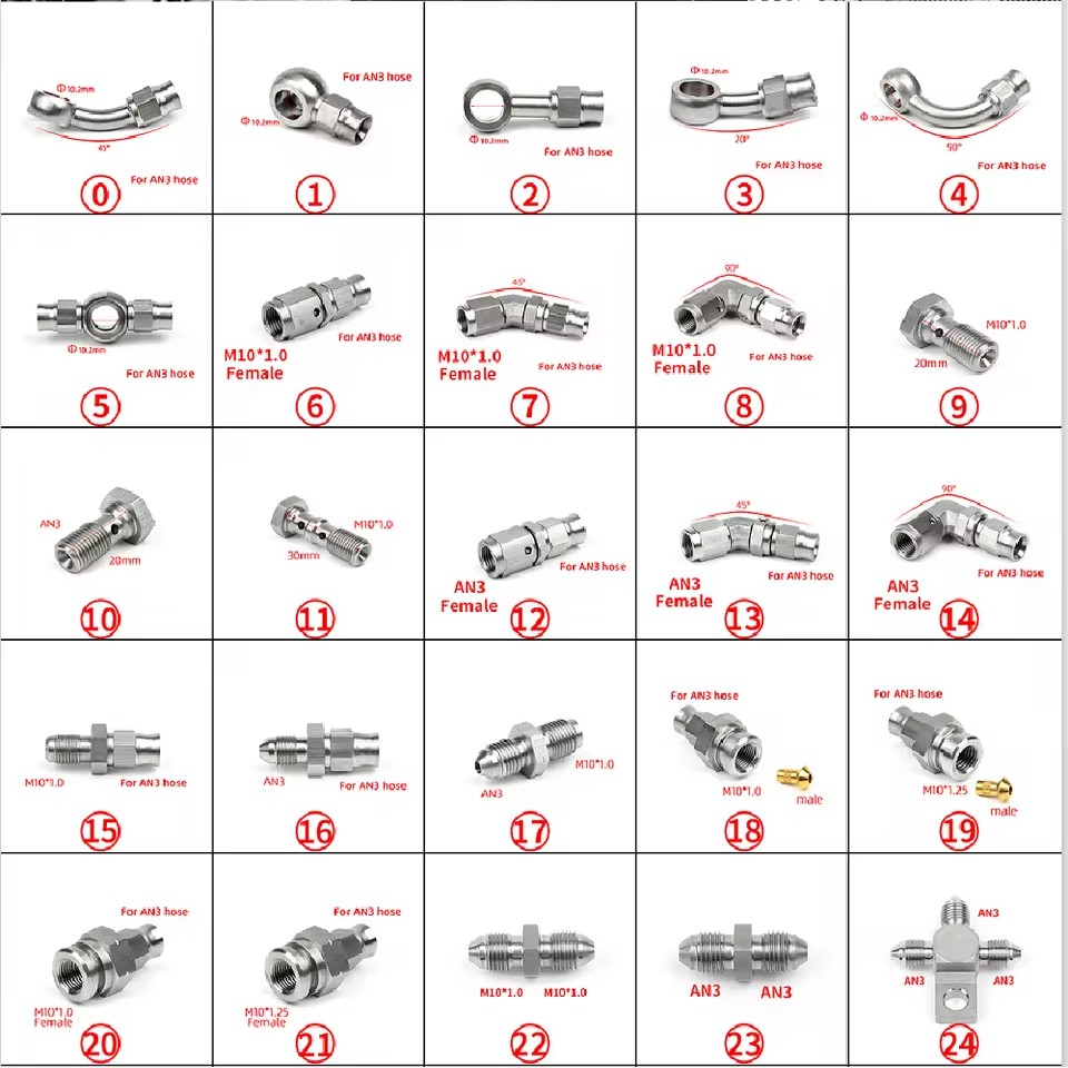 Brake Line Motorcycle - 01PC AN3 AN4 Car modified Motorcycle