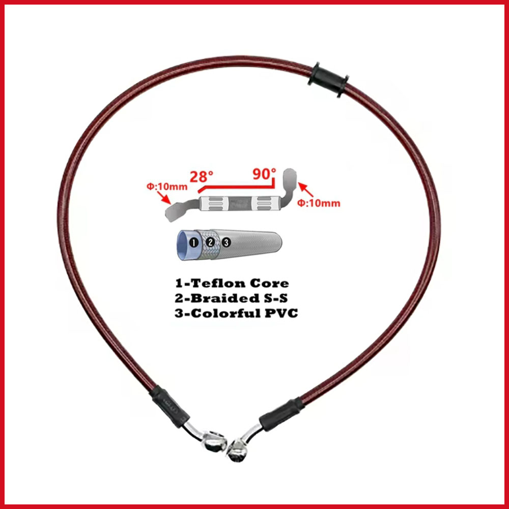 28-90 Degrees 10mm Banjo 300mm - огляд і ціна Motorcycle Brake Cable