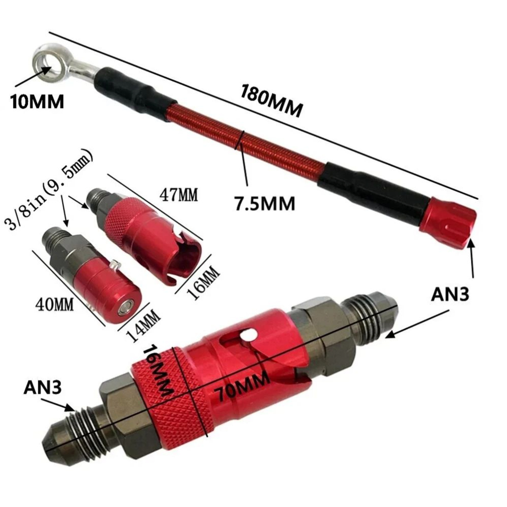 Motorcycle AN3 Quick Connect B - огляд і ціна Brake Line Motorcycle