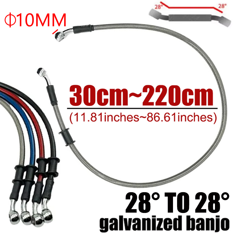 Silver 30cm To 220cm 28° 10mm  - огляд і ціна Motorcycle Brake Cable
