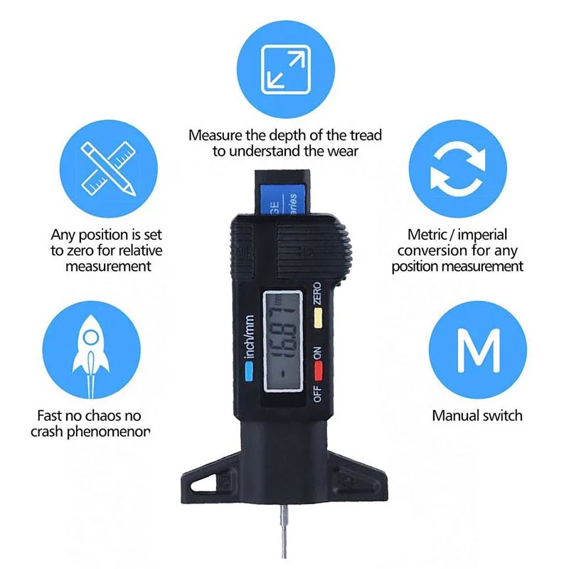 Digital Motorcycle Car Tire Ty - огляд і ціна Motorcycle Brake Pads